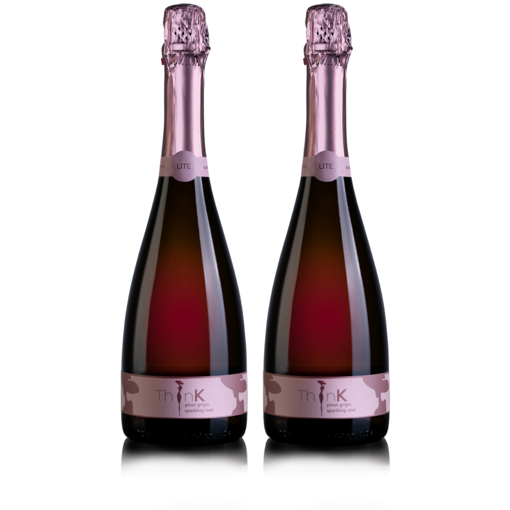 2 75cl bottles of Organic Vegan Sparkling Rosé