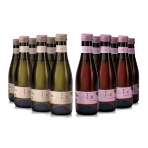A PNG of multiple bottles of Organic Vegan Piccino Frizzante Prosecco & Sparkling Rosé